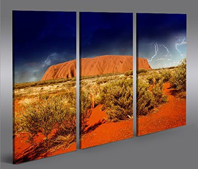 islandburner Bild Bilder auf Leinwand Ayers Rock V2 Australien 3p XXL Poster Leinwandbild Wandbild D