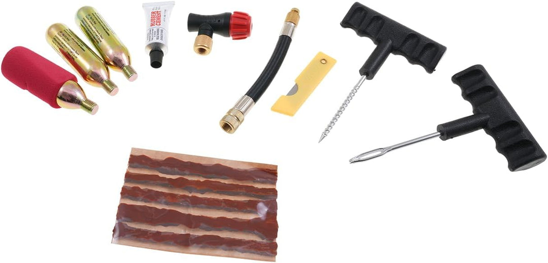 GIVI S450 Reifenreparaturset – Pannenset für schlauchlose Reifen mit CO2 Kartuschen, Flickzeug & Wer