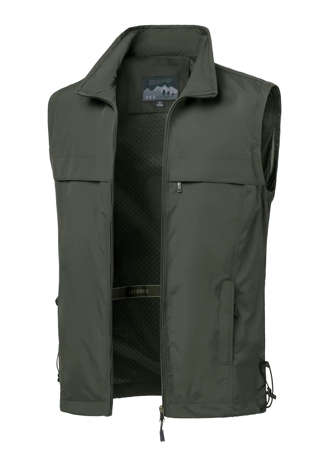 MeiLayM Herren Outdoor Angelweste Multi Pocket Weste Sommer Schnell Trocknende Weste Sport Reissvers