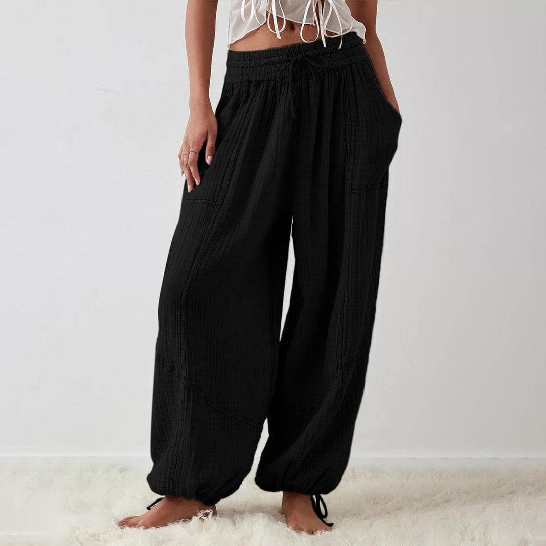 Chanpning Hose Damen Sommer Grosse Grössen Leicht Lang Stoffhose Lockere Hose Damen Sommer Damen Ste