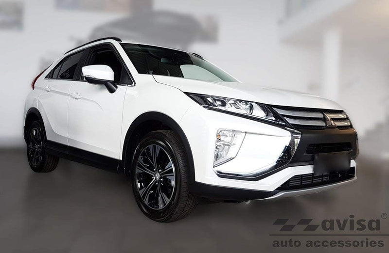 Schwarz Edelstahl Heckstossstangenschutz kompatibel mit Mitsubishi Eclipse Cross 2017- excl. PHEV