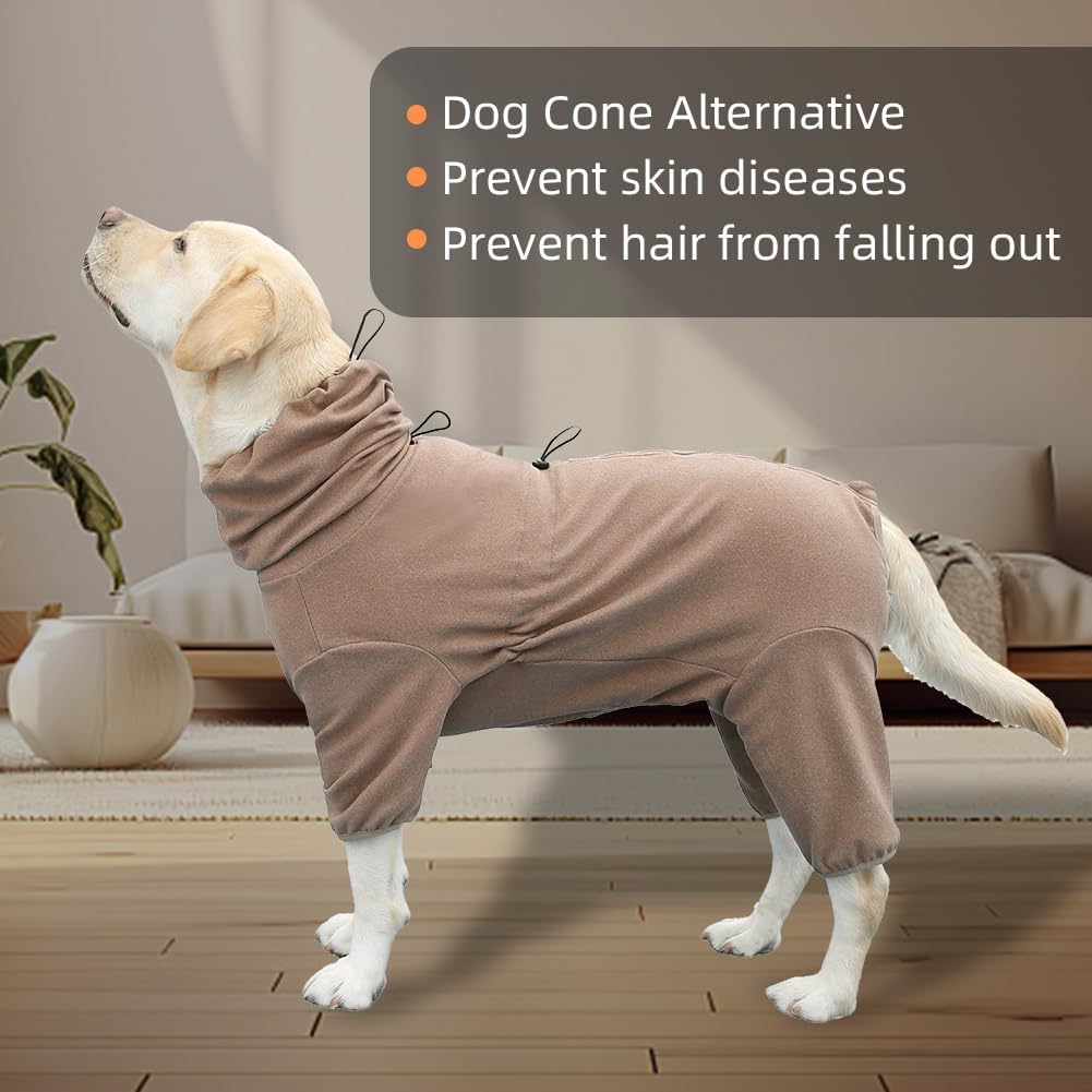 Hunde Pyjamas für grosse und mittlere Hunde, Jumpsuit mit Vier Beinen, extra dehnbar, Haustierkleidu
