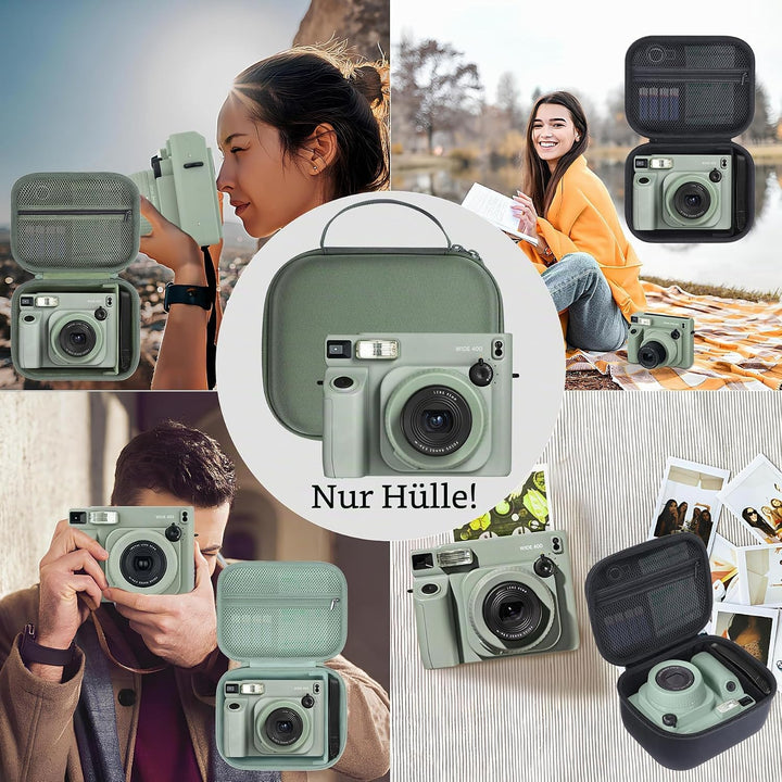 Hart Schutz Hülle Etui Tasche für Fujifilm Instax Wide 400/Instax Wide 300 Kamera (Hellgrün), Hellgr