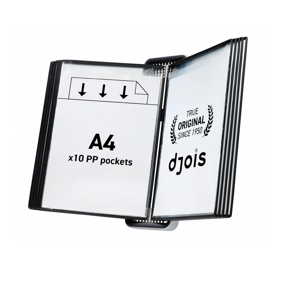 Tarifold 714507 Wandsichttafel Set Veo | DIN A4 | 10 Sichttafeln schwarz