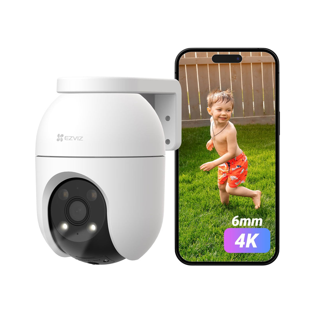 EZVIZ 4K Kamera Überwachung aussen, WLAN Pan&Tilt Camera mit Personen-/Fahrzeugerkennung, Zwei-Wege-