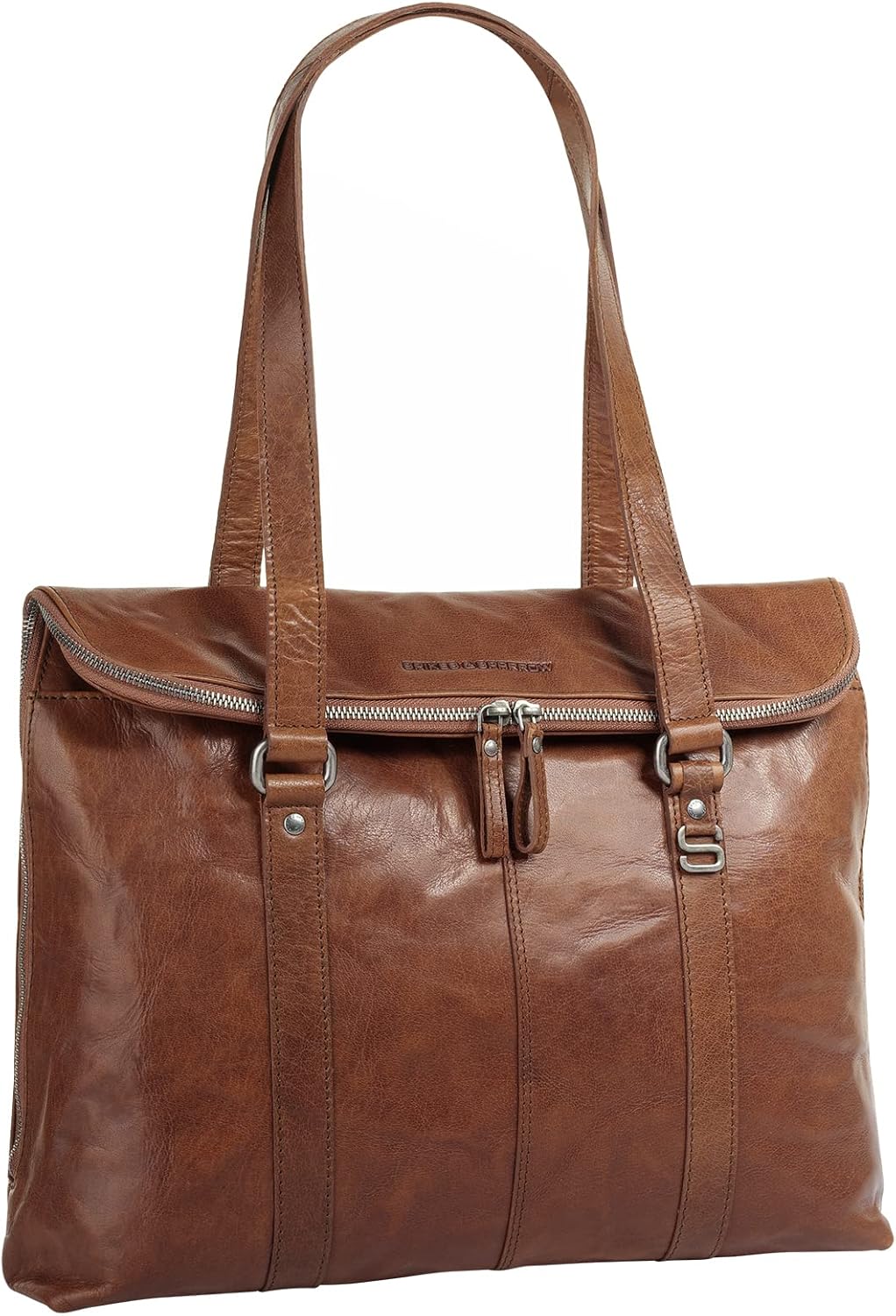 Spikes & Sparrow Shopper Echt Leder Damen - 021284 Brandy, Brandy