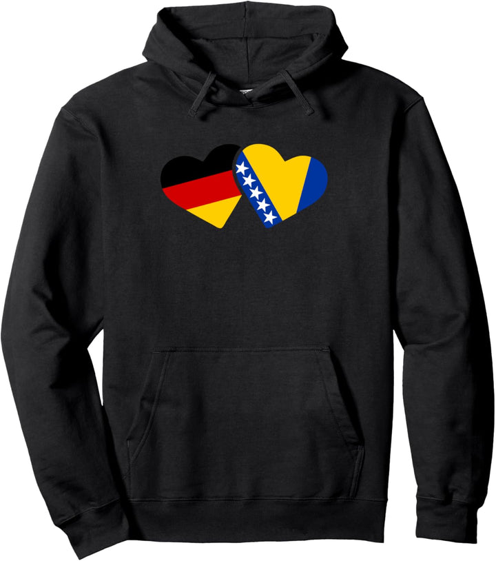 Deutschland Bosnien Liebe Herz Deutsch Bosnisch Geschenk Pullover Hoodie
