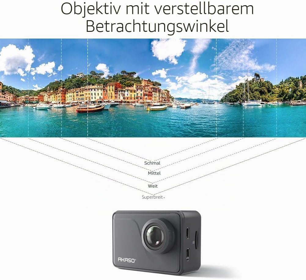 AKASO V50 Pro Sportkamera, 4 K, 30 fps, 20 MP, WiFi – Kamera 4 K, wasserdicht, Ultra HD, EIS-Stabili