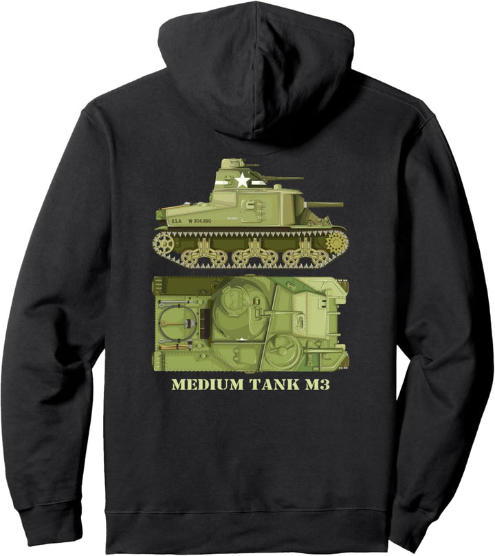 M3 Lee Medium Tank Amerikanisch WW2 Armee Panzer Pullover Hoodie
