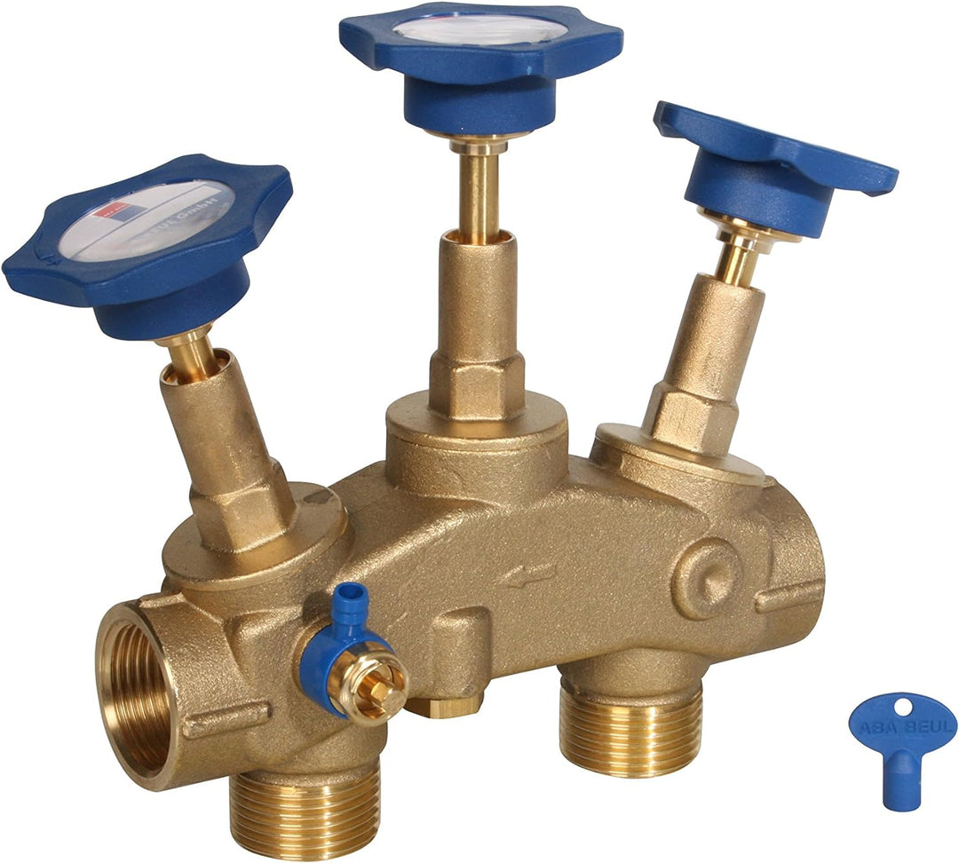 Aqmos R2D2-32 Wasserenthärtungsanlage mit Anschlussset und Montageblock, für Haushalte bis zu 5 Pers