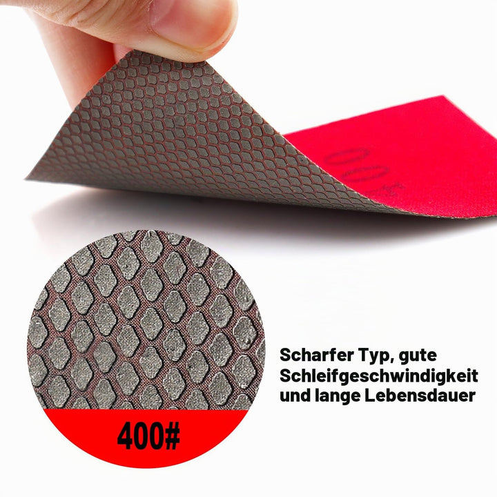 Diamant Schleifpapier galvanisiert Polierblatt Schleifpapier Körnung 400 Ersatz Schleifmittel 400