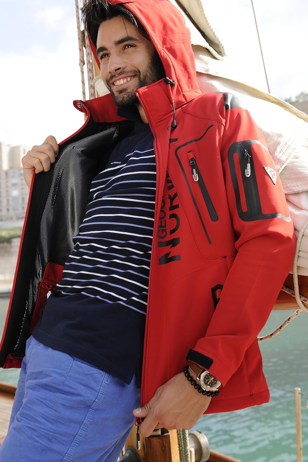 Geographical Norway Techno Men Softshelljacke für Herren, atmungsaktiv, für den Outdoor, Winter, Win
