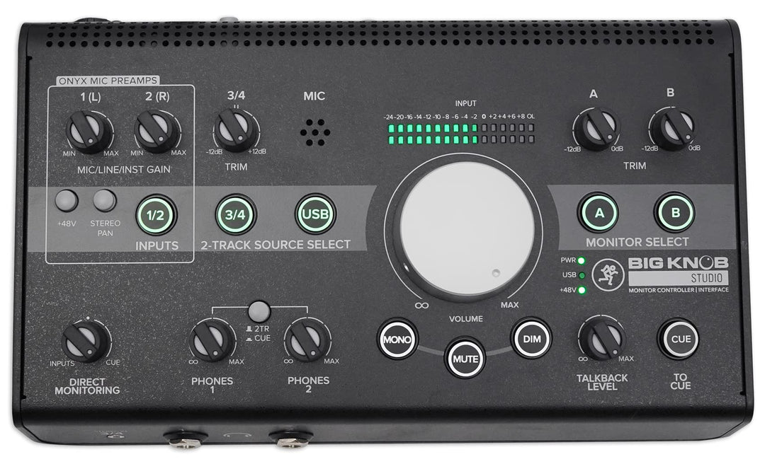 Mackie Big Knob Serie, 3x2 Studio Monitor Controller 192kHz USB I/O (BIG KNOB STUDIO) Studio 3x2 Kla