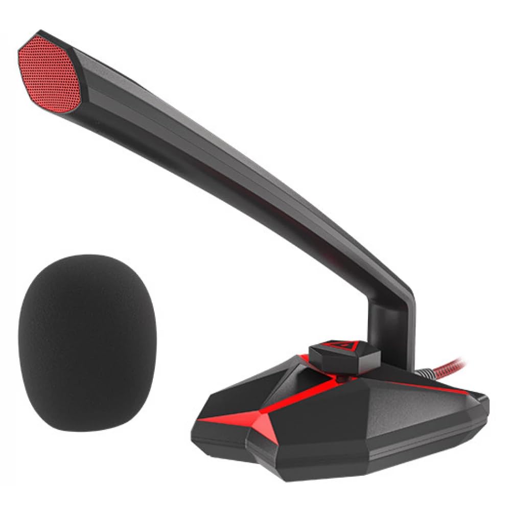 Genesis Radium 200 Gaming Mikrofon USB mit Nierencharakteristik Schwarz Rot