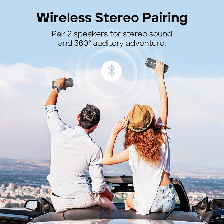 Tribit StormBox 2 Bluetooth-Lautsprecher mit 34W 360° Raumklang, XBass Tech, 24 Stunden Spielzeit, I