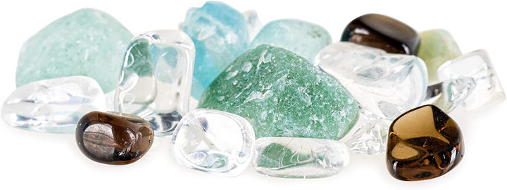 VitaJuwel FOREVER YOUNG Edelsteinphiole mit Aquamarin, Aventurin, Rauchquarz & Bergkristall