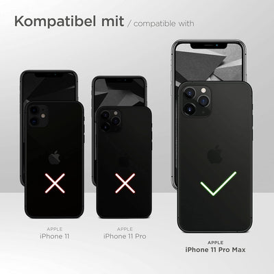 ONEFLOW Handykette 'Twist Strap' kompatibel mit Apple iPhone 11 Pro Max Hülle zum Umhängen transpare