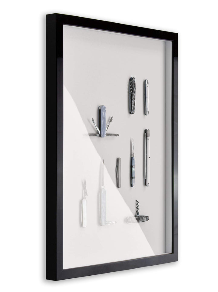 BIRAPA Objektrahmen Talon SPACE 25x29 cm Schwarz Hochglanz 3D Bilderrahmen zum Befüllen, 25x29 cm Sc