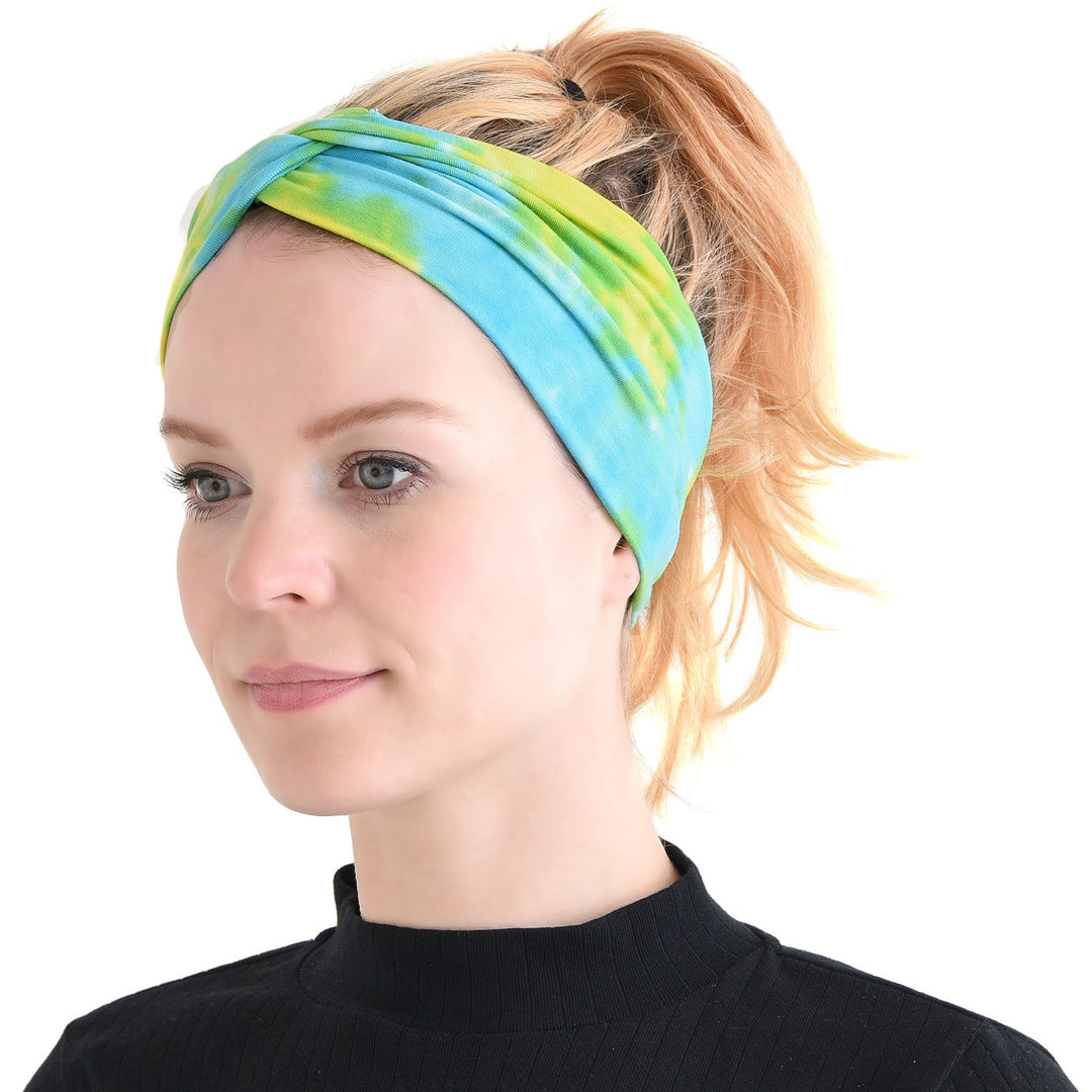 CHARM Herren Tie-Dye Stirnband - Damen Batik Dread Band Bandana Yoga Zubehör Type F, Type F