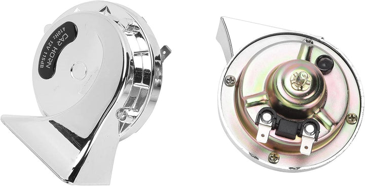 2Stück Hupe Autohupe Laut 115dB Horn Signalhorn Universal Lautes Horn Silber Hupe Autohupe Auto-Luft