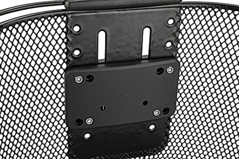KLICKfix Farradtasche Oval Plus Korb Lenkerkorb, Schwarz, 25 x 36 x 27 cm