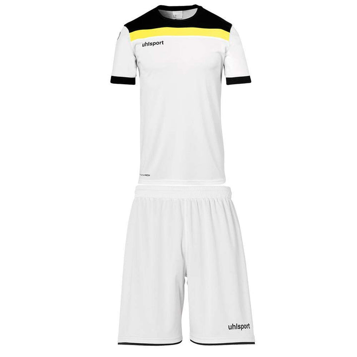 uhlsport Unisex Kinder Offense 23 Trainingsanzug Kinder Trainingsanzug 128 weiss/Schwarz/fluo gelb,