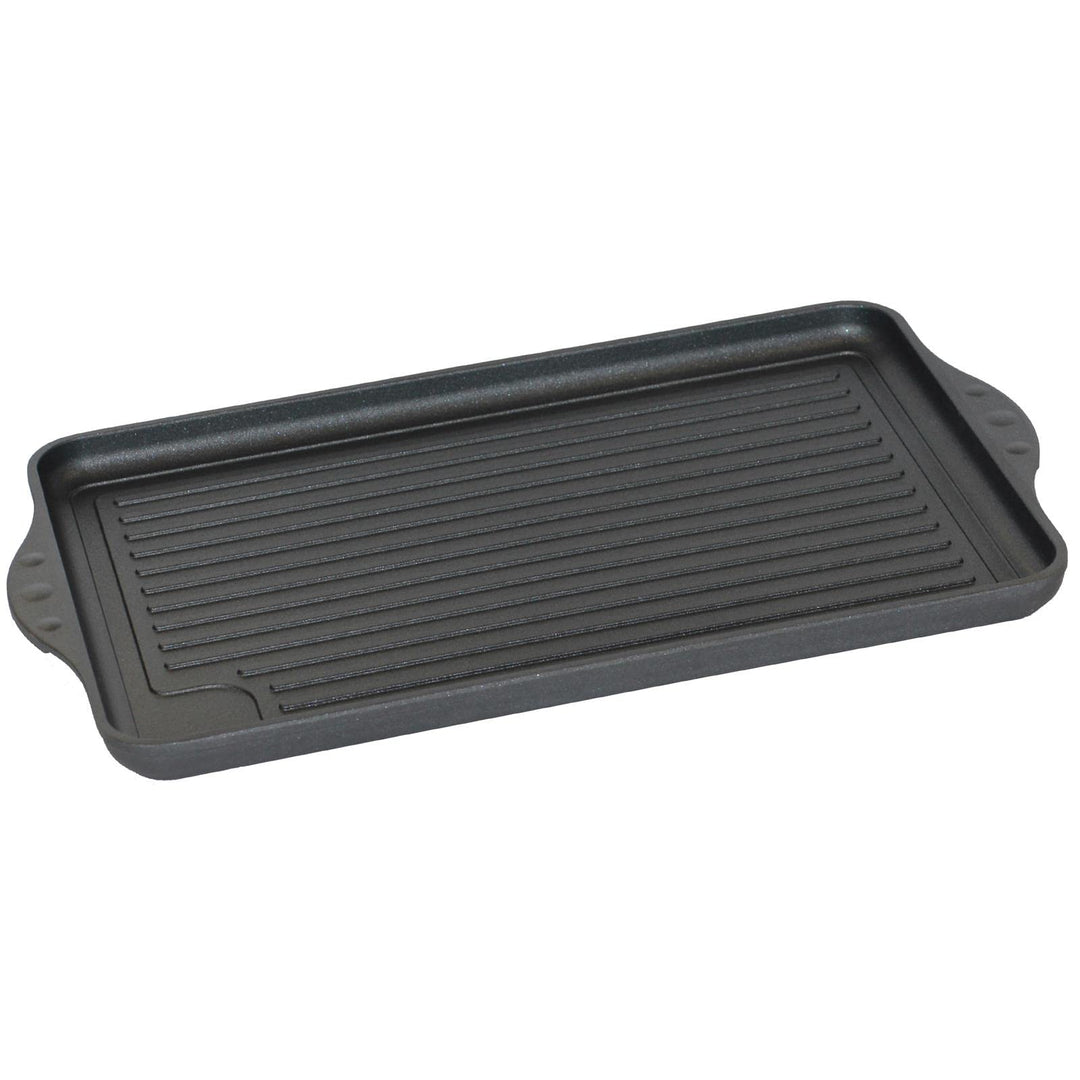 Eurolux BBQ-Grillplatte 43 x 28 cm - alle Herdarten inkl. Induktion - Antihaftversiegelung - Keramik