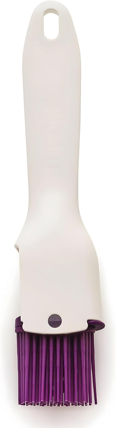 Tupperware Backen Silikon-Pinsel Weiss-lila Backpinsel Pinsel Backhelfer Profipinsel 38651