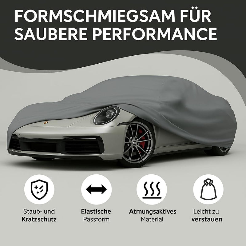 Car-e-Cover© Indoor Car Cover - Premium Autoabdeckung Perfect Stretch – Formanpassende, atmungsaktiv