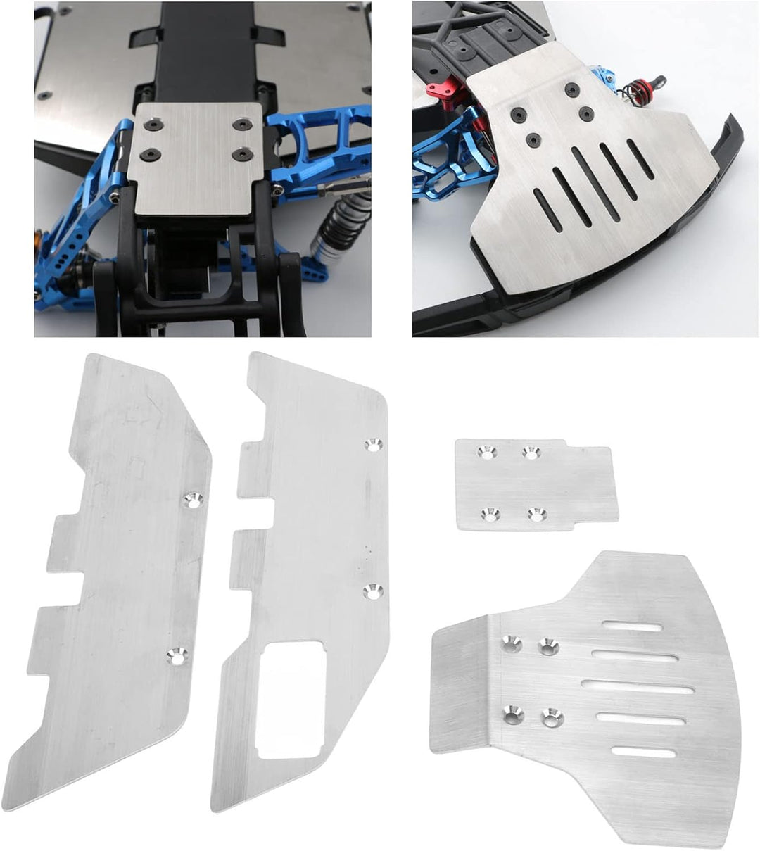 RC Chassis Protector Armor, Edelstahl Chassis Armor für Traxxas Slash 2WD 1/10 RC Car Upgrade Teile