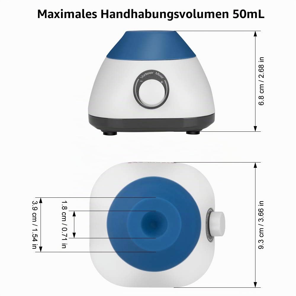 stonylab Mini Vortex Schüttler, 3000 U/min feste Drehzahl Kompakter Tischplatte Mini Vortex Mixer Vo