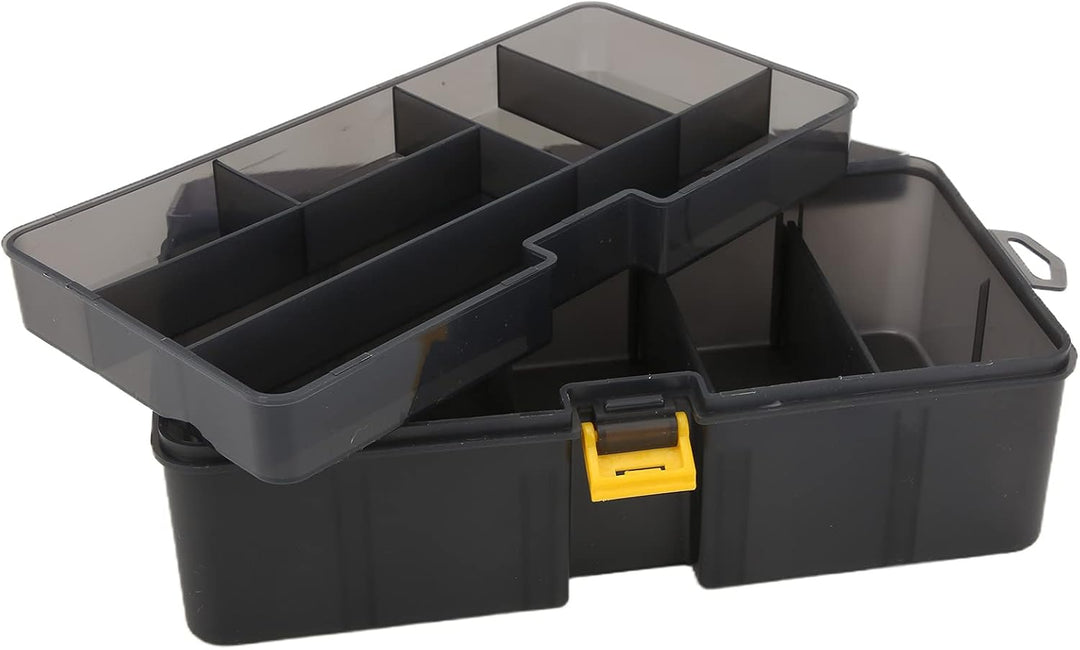 Pilipane Tackle Box Organizer Angelzubehör-Tablett,doppellagige Angelköder-Aufbewahrungsbox mit bewe