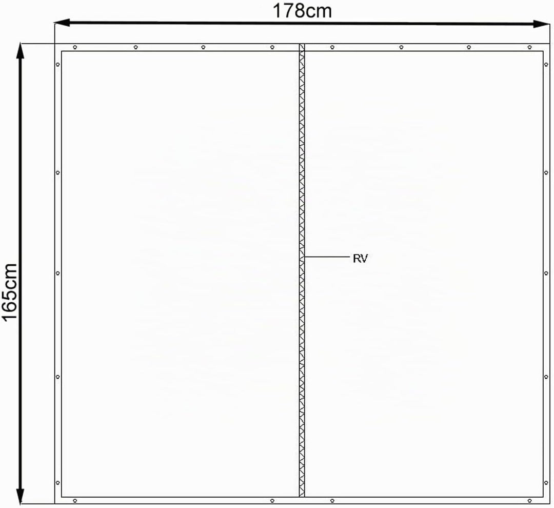 QUICK STAR Wetterschutzwand PVC transparent 174x162cm für Kaminholzunterstand XXL 185x70x185cm