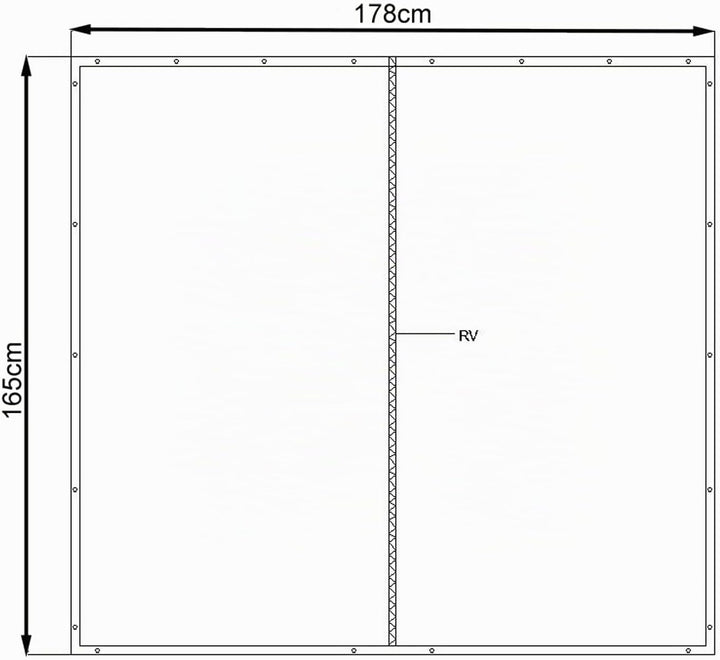 QUICK STAR Wetterschutzwand PVC transparent 174x162cm für Kaminholzunterstand XXL 185x70x185cm
