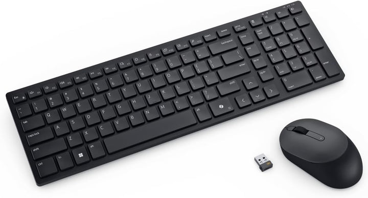 Dell Pro Compact Silent Keyboard and Mouse - KM555 - Tastatur-und-Maus-Set - kabellos - 2.4 GHz, Blu