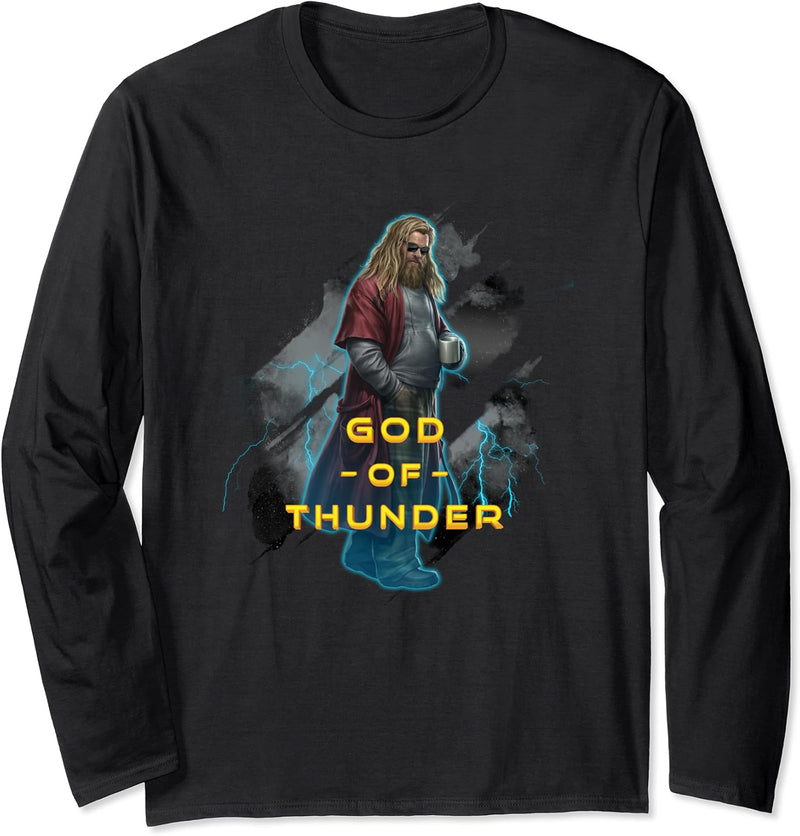 Marvel Avengers: Endgame Thor God Of Thunder Blue Hue Langarmshirt