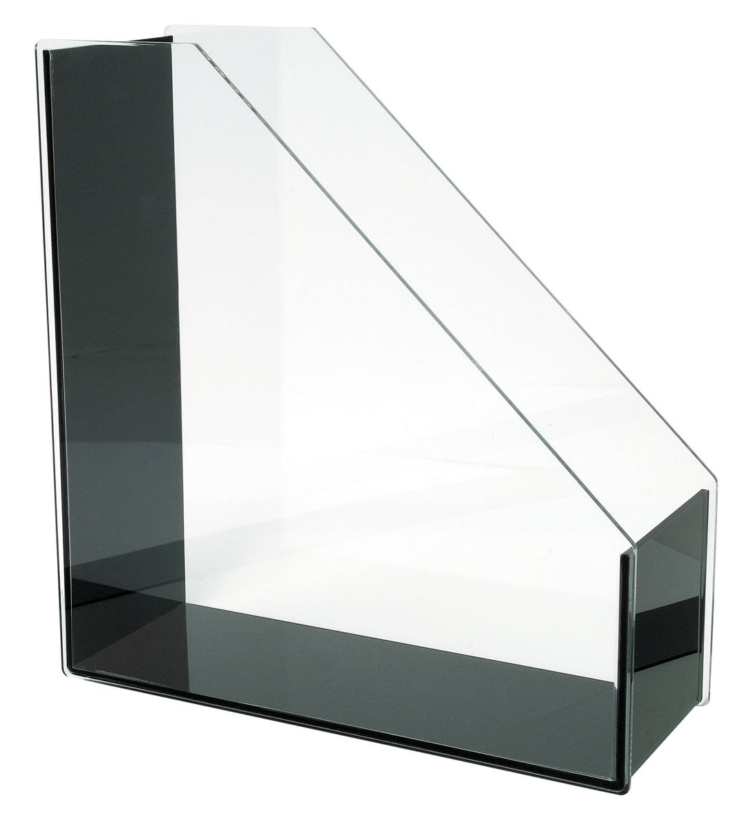 Wedo 601301 Acryl Stehsammler (A4 Acryl Exklusiv) glasklar/schwarz Glasklar/Schwarz Stehsammler A4,