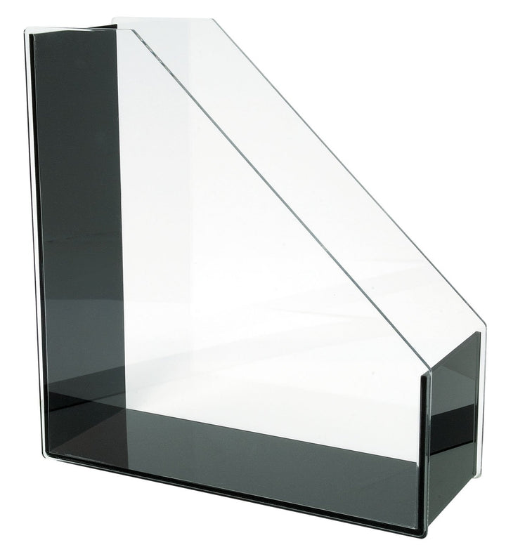 Wedo 601301 Acryl Stehsammler (A4 Acryl Exklusiv) glasklar/schwarz Glasklar/Schwarz Stehsammler A4,