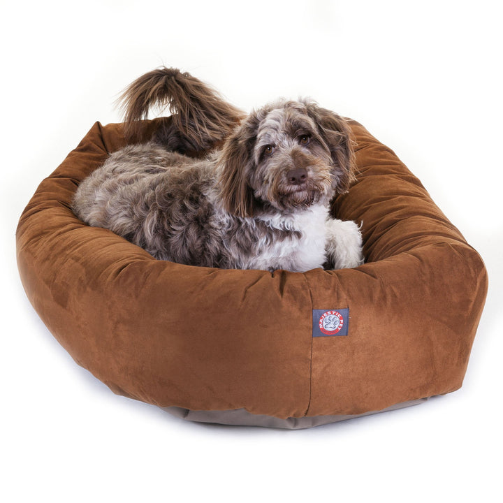 Pet Hundebett in Bagel-Form, 132,08 cm, rostfarben, Wildleder, Products, rostfarben L 132 x B 89 x H