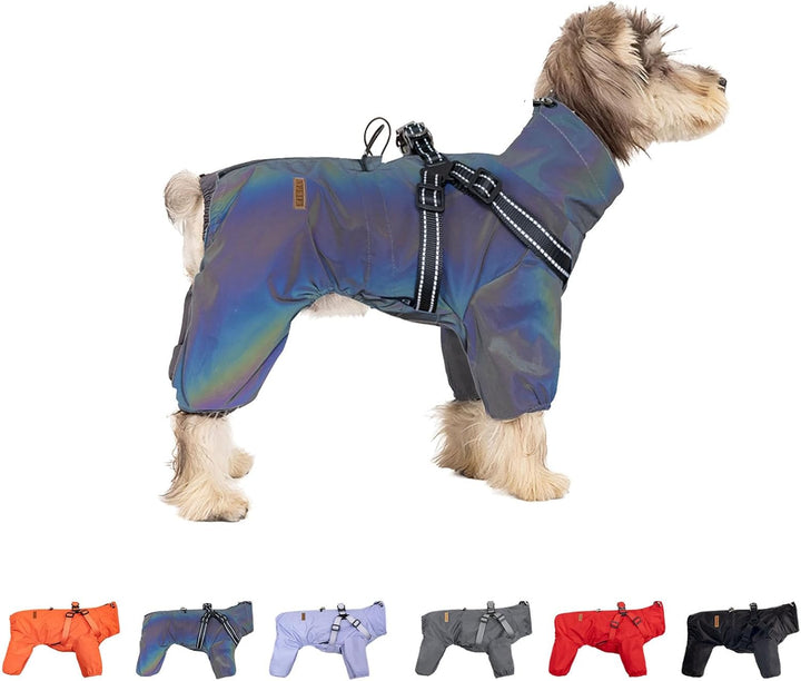 BT Bear Hundegeschirr-Regenmantel, verstellbare 4 Beine, Hunde-Regenjacke mit Geschirr, reflektieren