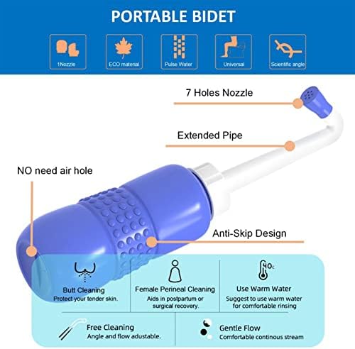 Tragbares Toiletten-Bidet, Praktische Hinterndusche für Toilette, 650 ml Kapazität, Bequemes Hand-Bi