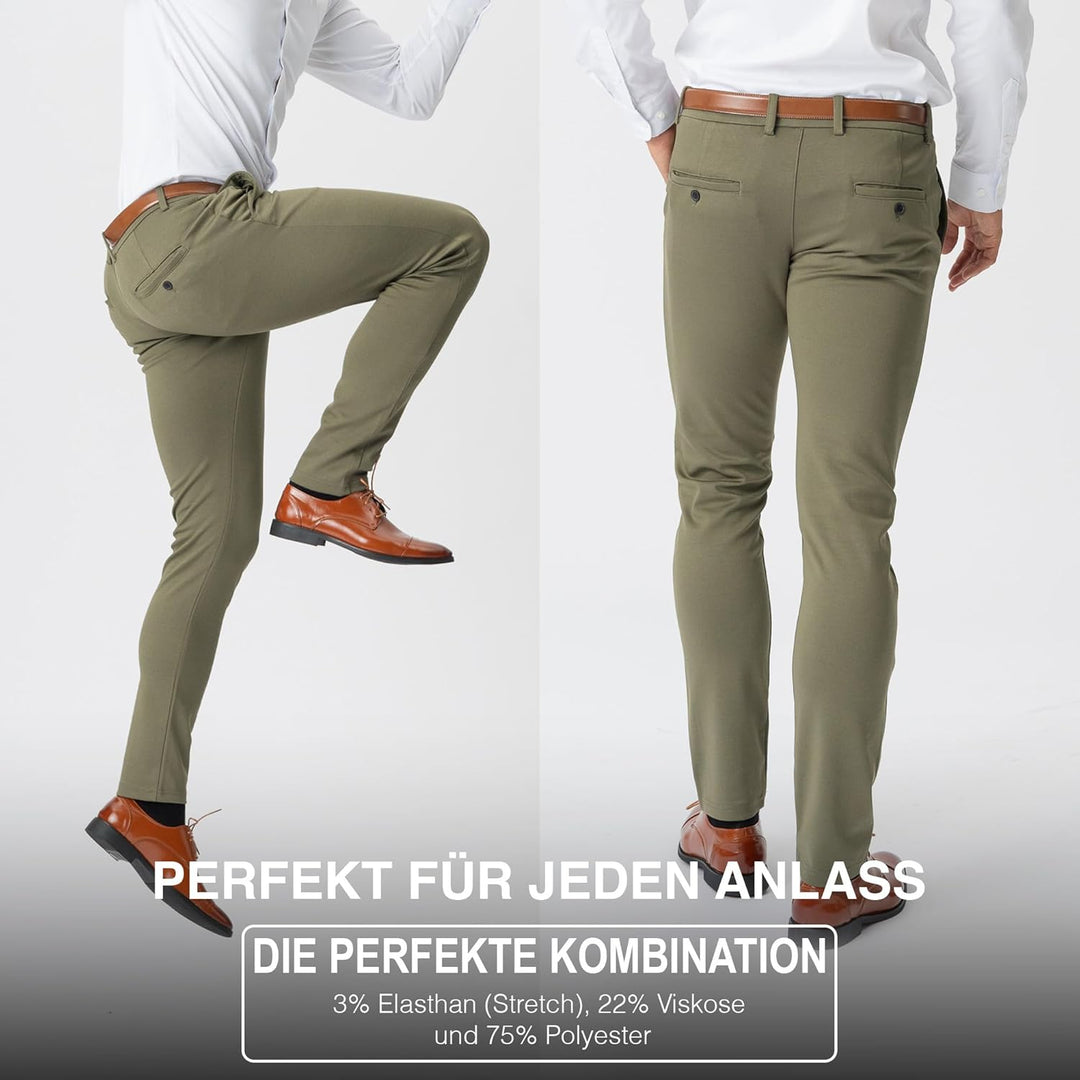 Performance Pants Herren - Stilvolle Slim Fit Herren Hosen Stretch - Hosen Herren Stretch - Angenehm