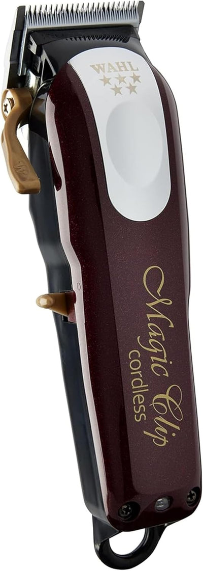 Wahl Cordless Magic Clip - Haarschneidemaschine für Blending, Rot, Cordless