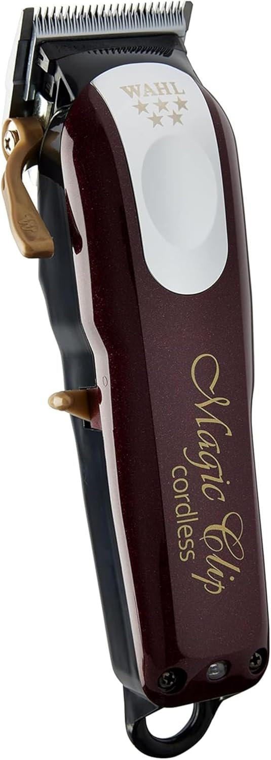 Wahl Cordless Magic Clip - Haarschneidemaschine für Blending, Rot, Cordless