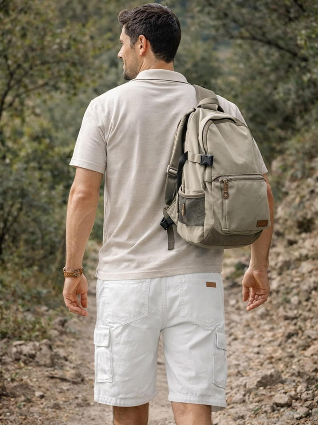 JMIERR Kurze Hosen Herren Baumwolle Cargo Shorts Herren Sommer Freizeithose mit Taschen S Weiss, S W
