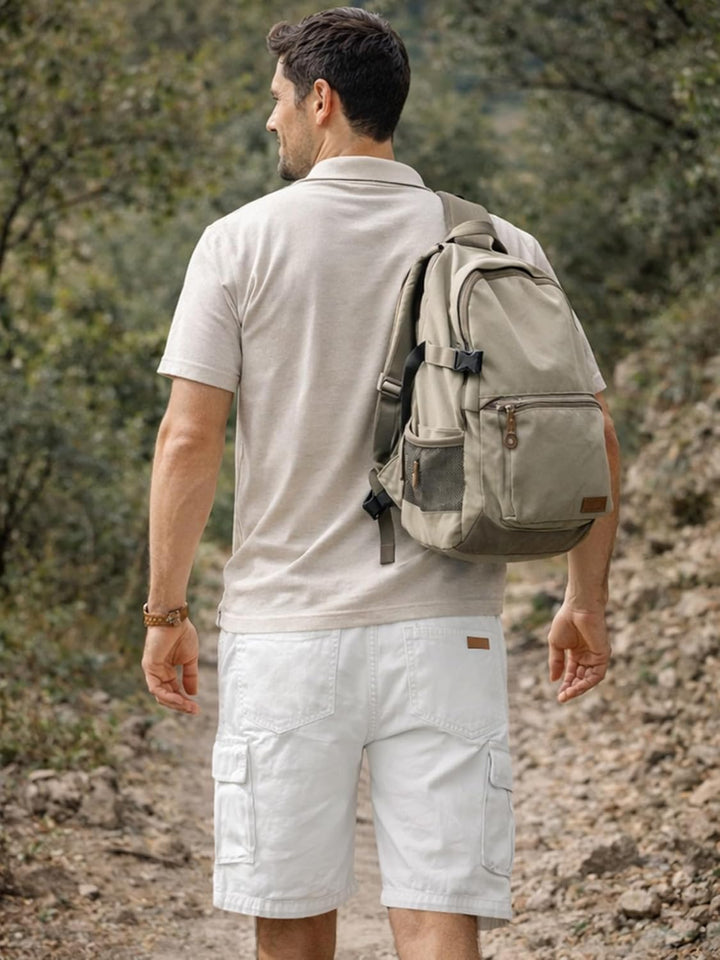 JMIERR Kurze Hosen Herren Baumwolle Cargo Shorts Herren Sommer Freizeithose mit Taschen S Weiss, S W