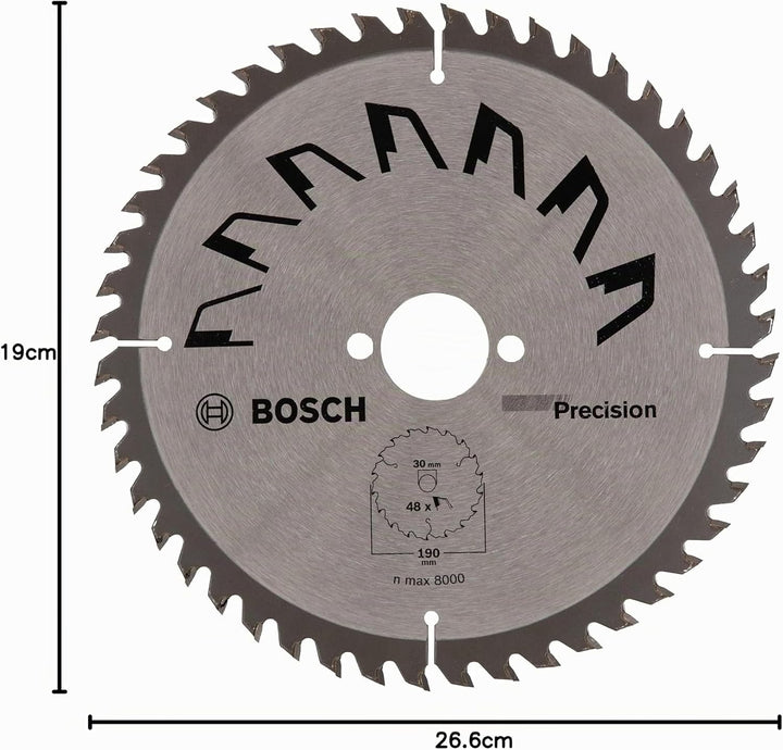 Bosch 2609256870 DIY Kreissägeblatt Precision 190 x 2 x 30/,Z48, Z48