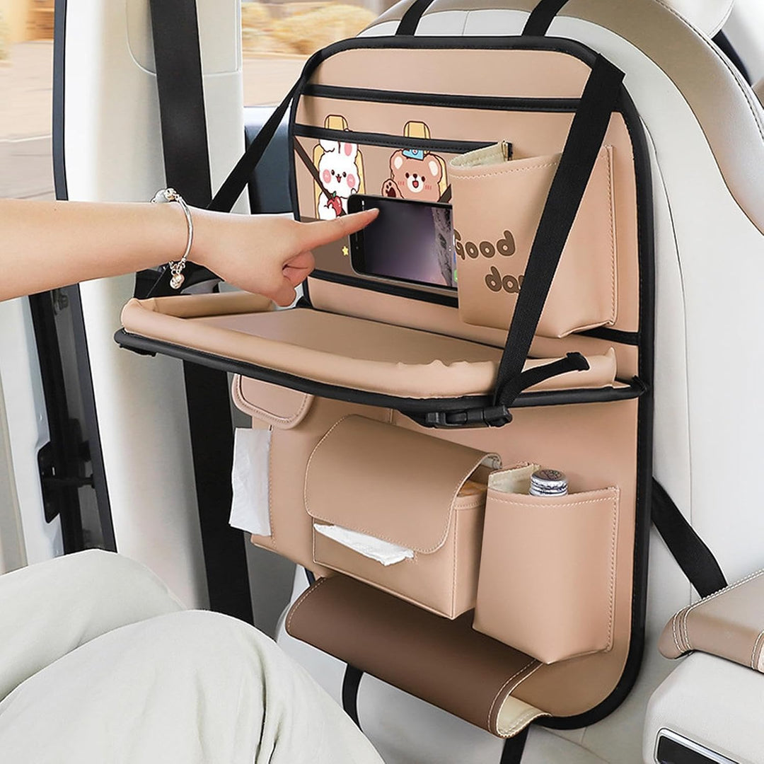 Rücksitz-Organizer für Kinder Multifunktionaler wasserdichter rutschfester | Reise-Autositz-Tablett
