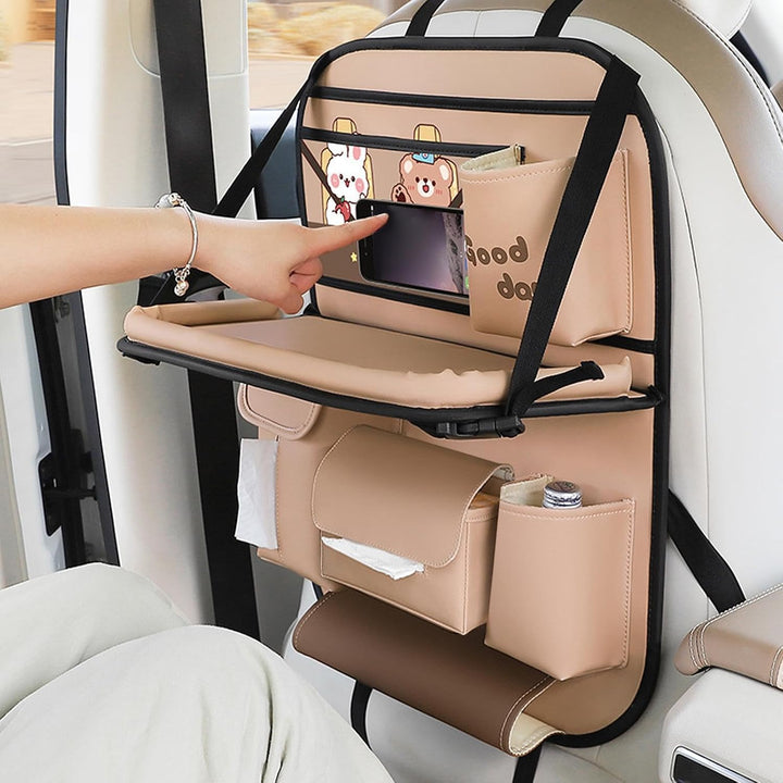 Rücksitz-Organizer für Kinder Multifunktionaler wasserdichter rutschfester | Reise-Autositz-Tablett