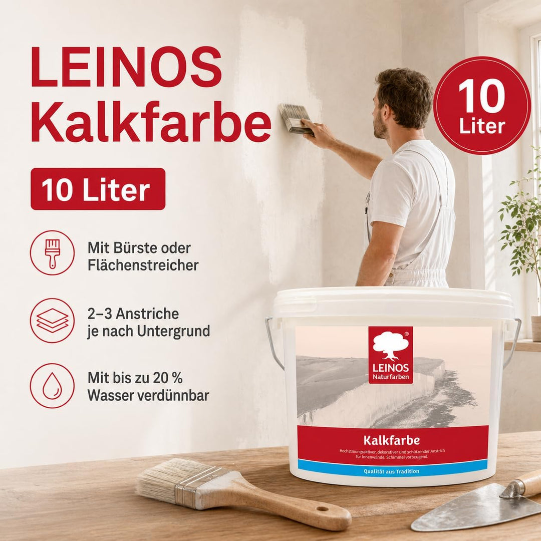 Leinos 665 Kalkfarbe 10,00 l 10,0 Liter, 10,0 Liter